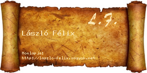 László Félix névjegykártya