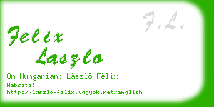 felix laszlo business card